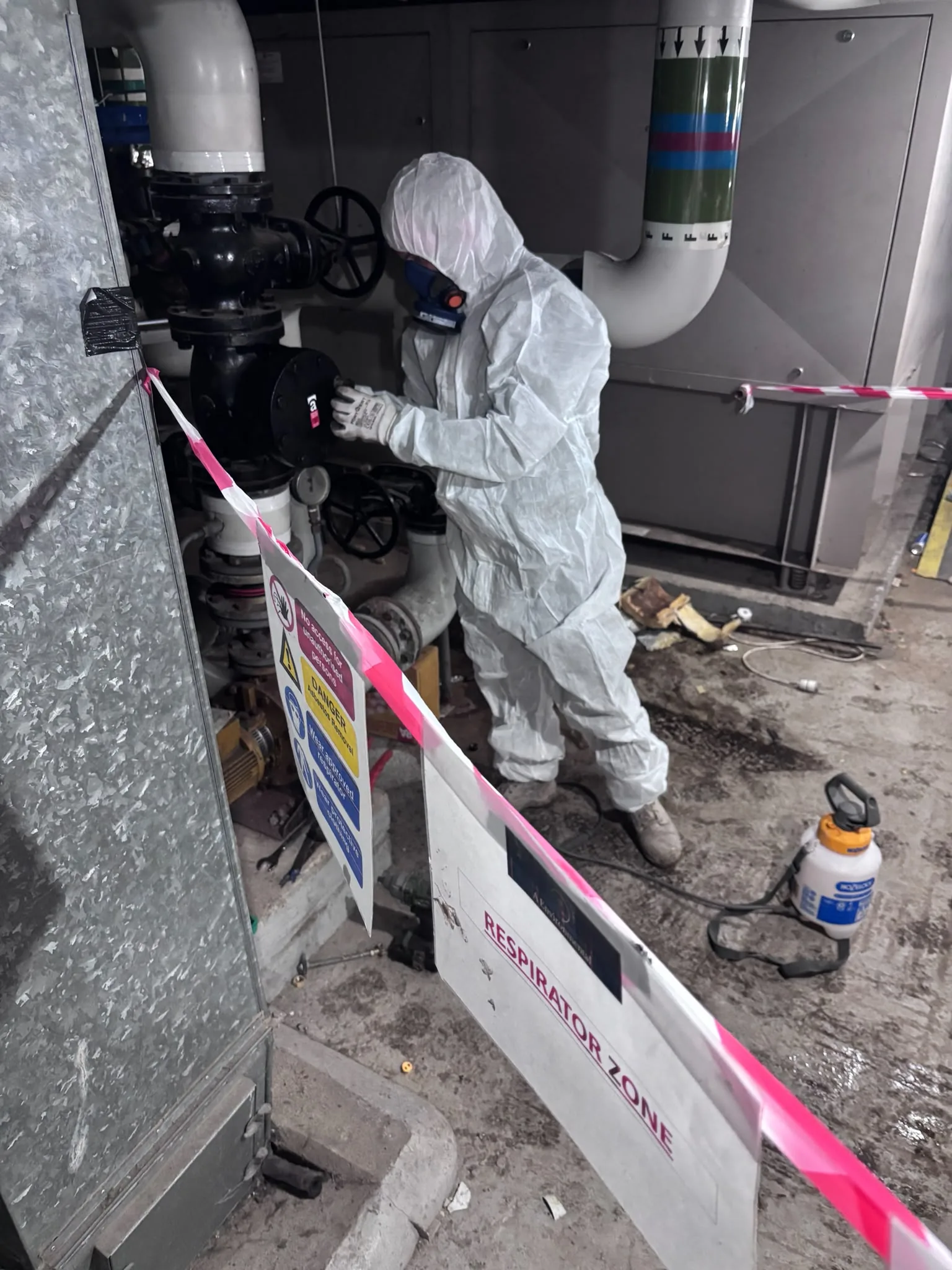 Asbestos artex removal from concrete soffit in Swiss Cottage